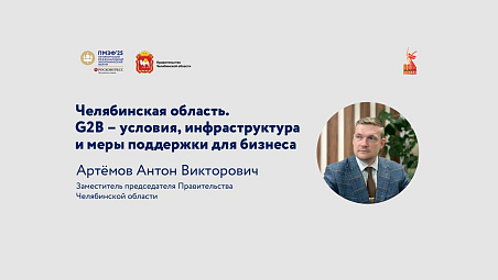 Челябинская область.  G2B –условия, инфраструктура  и меры поддержки для бизнеса